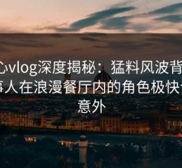 糖心vlog深度揭秘：猛料风波背后，当事人在浪漫餐厅内的角色极快令人意外